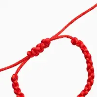 Браслет-оберег набор 2 шт &laquo;Красная нить&raquo;, косичка, бусины, цвет красный  в золоте