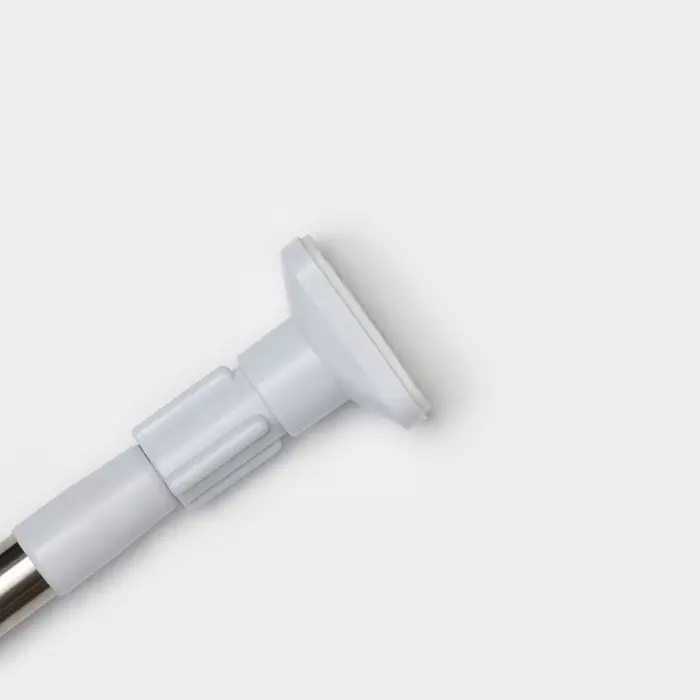 Карниз для ванной Доляна, телескопический, d=3 см,110-200 см, усиленный, нержавеющая сталь