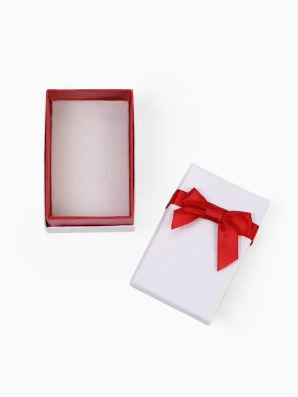 Коробочка подарочная под набор &laquo;Рафаэлло&raquo;, 5&times;8 см, (полезная часть 4.5&times;7.5 см), белый, красный