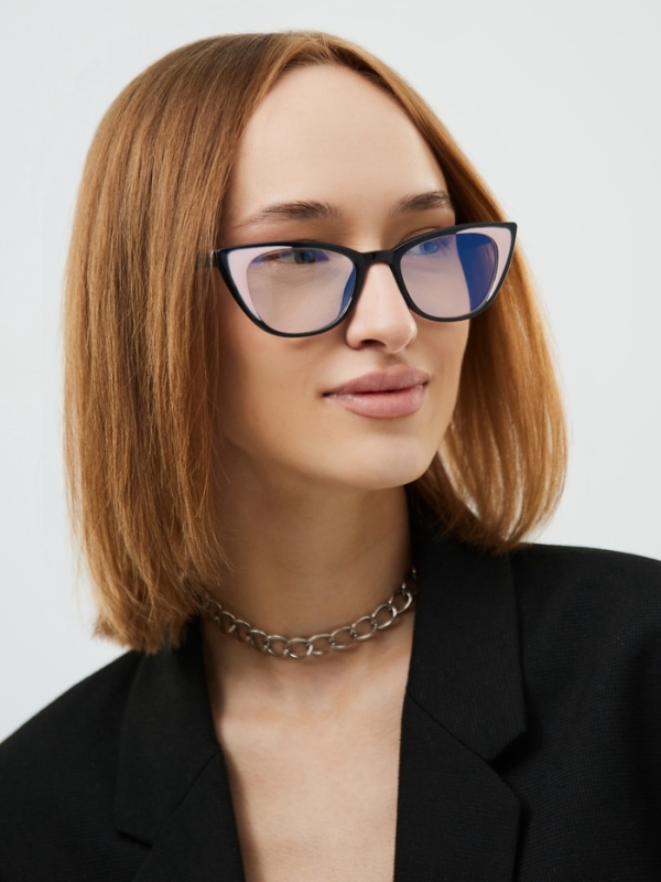 Очки имиджевые женские, для компьютера, ширина 14.4 см, дужка 13.8 см, линза 6.5 х 4.2 см