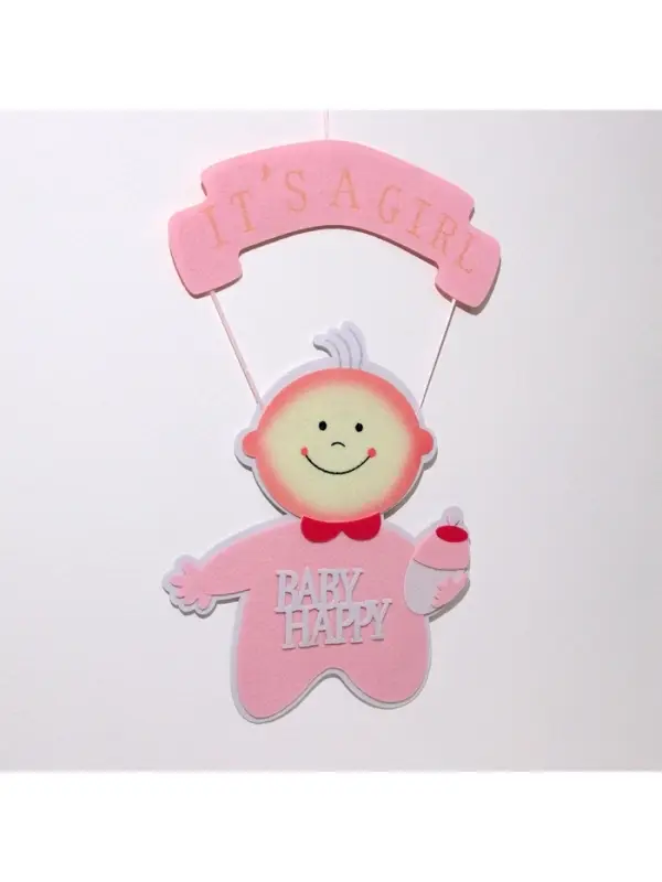 Украшение на гендер пати &laquo;Подвеска Baby Happy Girl&raquo;, 32&times;32&times;52 см