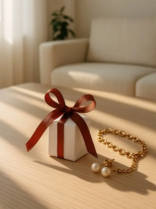 Коробочка подарочная складная «Купол» 4×4×5.5, бело-коричневый