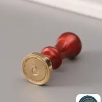 Печать для сургуча с пластиковой ручкой &laquo;Классика цифра 6&raquo;, 2.5&times;2.5&times;6.3 см