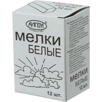 Мел школьный Алгем 12 шт белый, НМБ 12