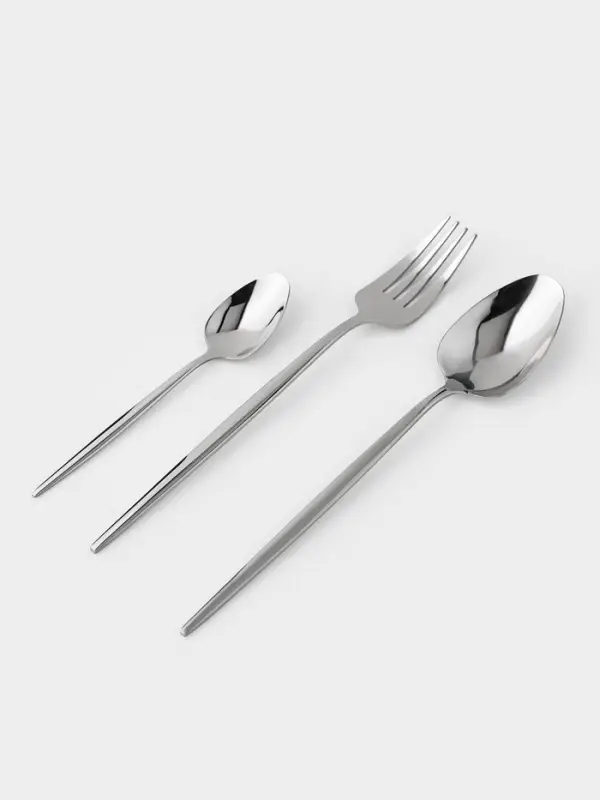 Набор столовых приборов 18 шт  Набор столовых приборов 18 шт "Блинк",  цвет серебро