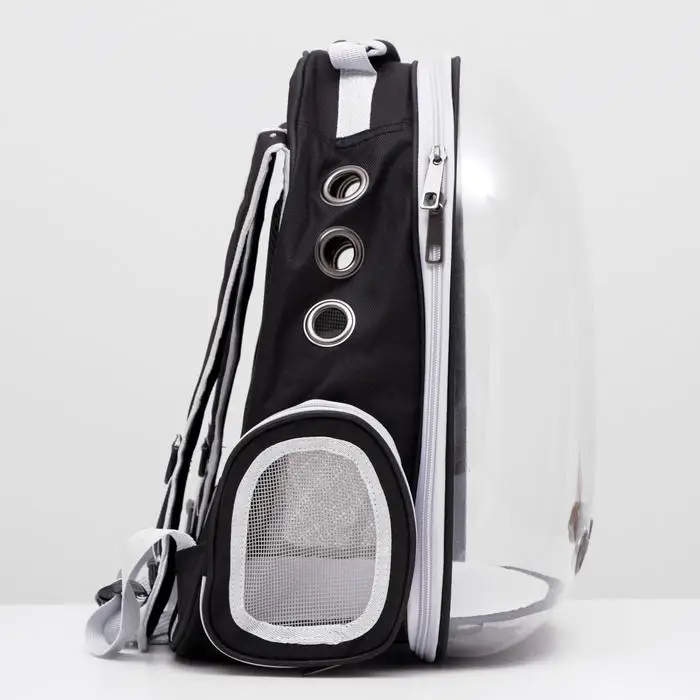 Рюкзак для переноски животных прозрачный, 31 х 28 х 42 см, чёрный Рюкзак для переноски животных прозрачный, 31 х 28 х 42 см, чёрный