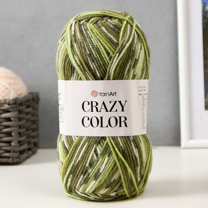 Пряжа Пряжа "Crazy color" 25% шерсть, 75% акрил 260м/100гр (115)