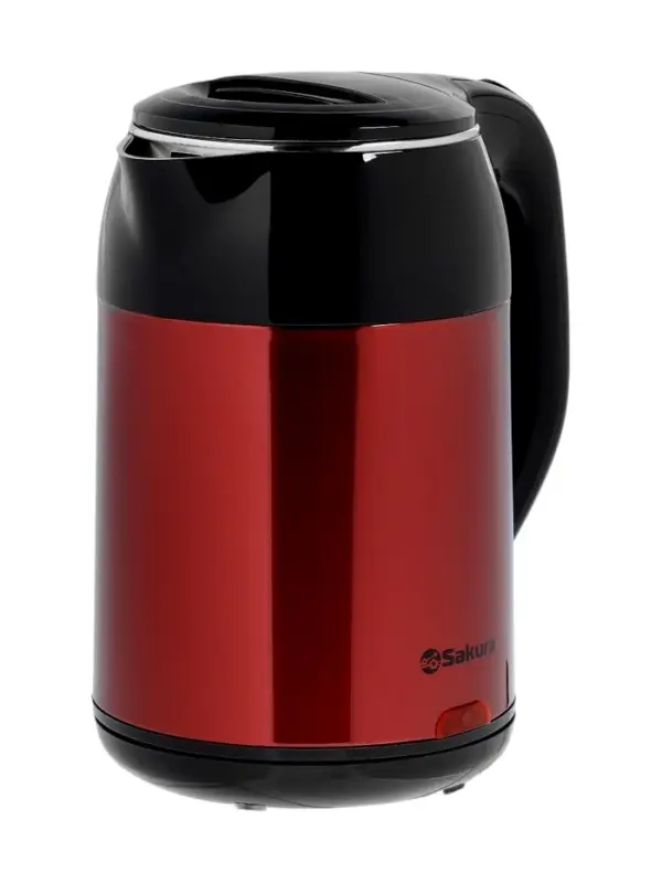 Чайник электрический Sakura SA-2168MBR, 1.8 л, металлический, чёрно-красный Чайник электрический Sakura SA-2168MBR, 1.8 л, металлический, чёрно-красный