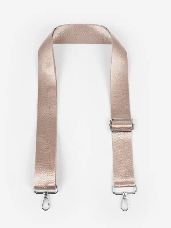 Ручка для сумки, стропа, с карабинами, 139&plusmn;3&times;3.8 см, бежевая