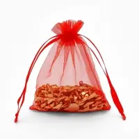 Набор мешочков подарочных 100шт. , 9 х 12, цвет красный (7585522)