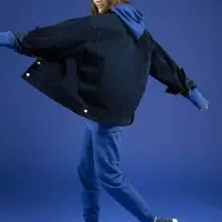 Куртка джинсовая O2, темно-синяя, размер 3XL/4XL