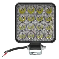 Фара светодиод. квадратная, 16LED, дальний свет, 16Вт, 83х83х22мм, 12В, STANDARD