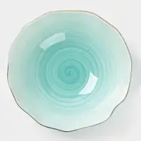 Салатник Доляна &laquo;Млечный путь&raquo;, 1.4 л, d=22 см, фарфор, бирюзовый