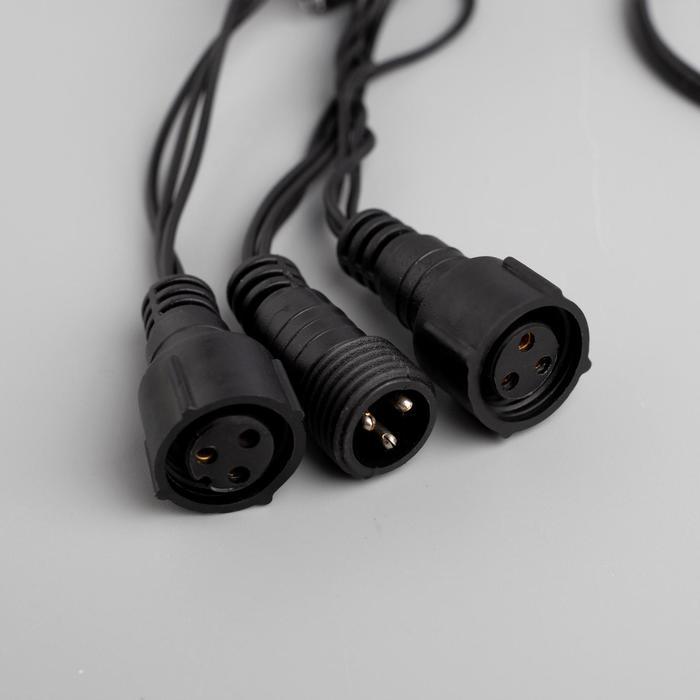 Гирлянда «Нить» 10 м, IP44, УМС, тёмная нить, 100 LED, свечение мульти, 220 В Гирлянда «Нить» 10 м, IP44, УМС, тёмная нить, 100 LED, свечение мульти, 220 В