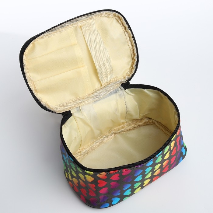 Косметичка на молнии, с ручкой, цвет чёрный Косметичка на молнии, с ручкой, цвет чёрный