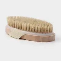 Щётка массажная для тела Доляна, с ручкой, натуральная щетина