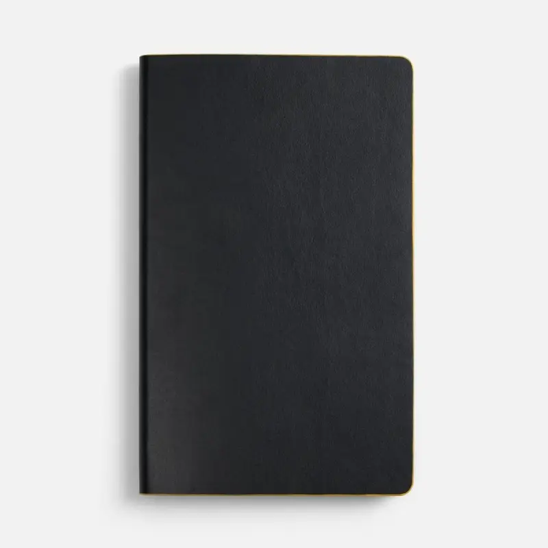 Ежедневник Trait, недатированный, черный с желтым