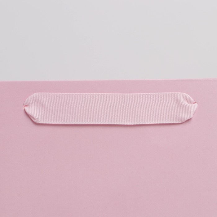 Пакет подарочный ламинированный, упаковка, «Розовый», M 26 х 30 х 9 см