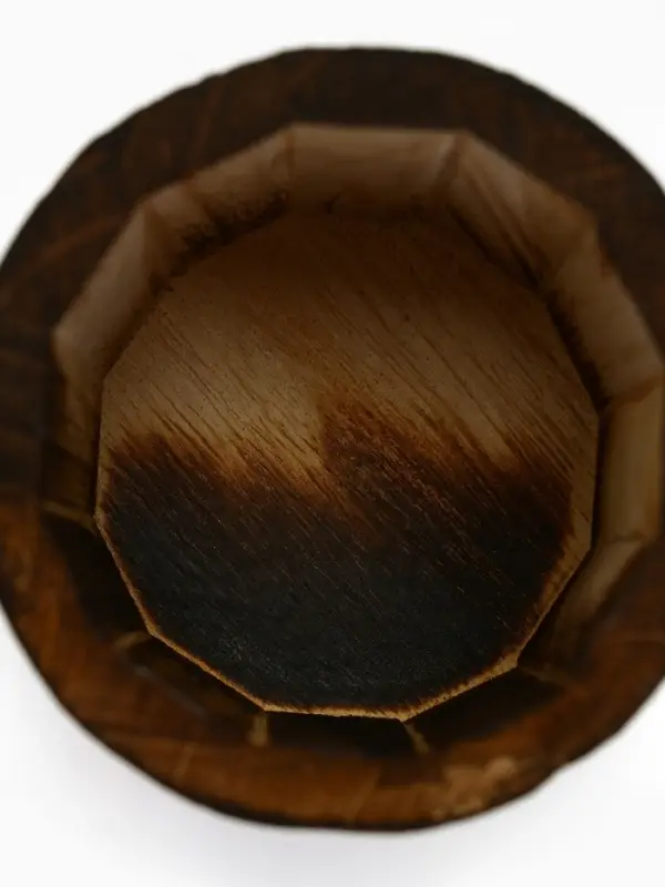 Ваза для цветов стеклянная с деревянной подставкой, 25.5&times;10 см, 1.25 литра