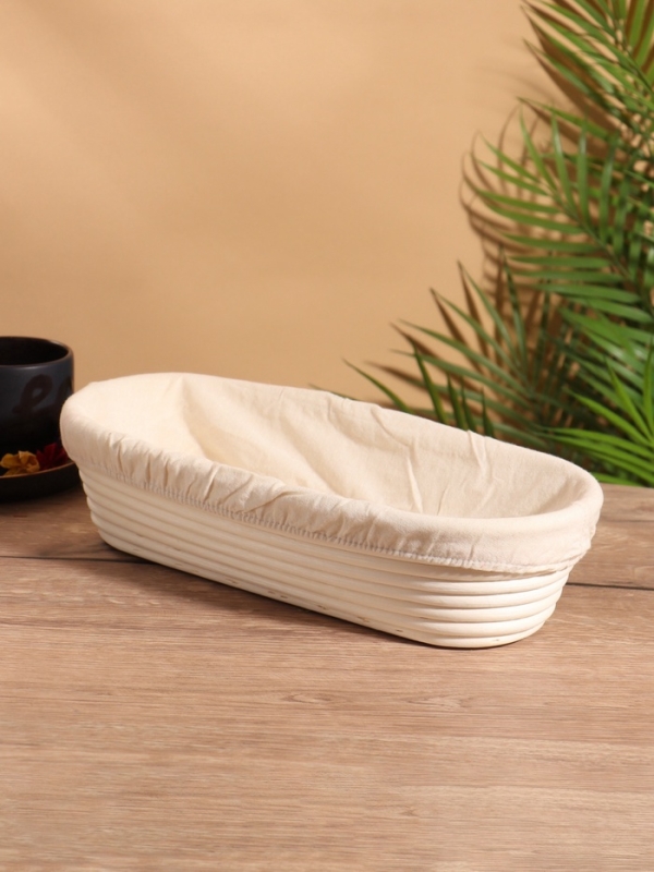 Корзинка с тканевым подкладом, 35х16х8 см, ротанг