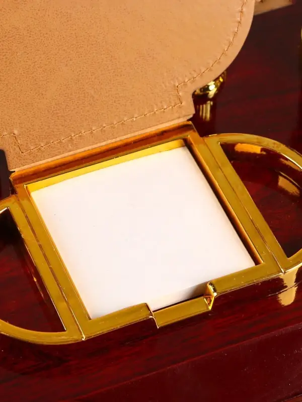 Набор настольный 4 в 1, органайзер с визитницей, красное дерево