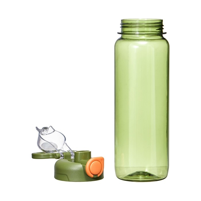 Бутылка для воды, 800 мл, SPORT, с поильником, зеленая