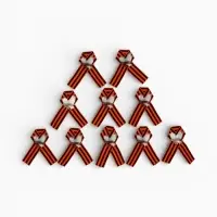 Значок на 9 мая с георгиевской лентой &laquo;Голубь мира&raquo;, набор 10 шт.