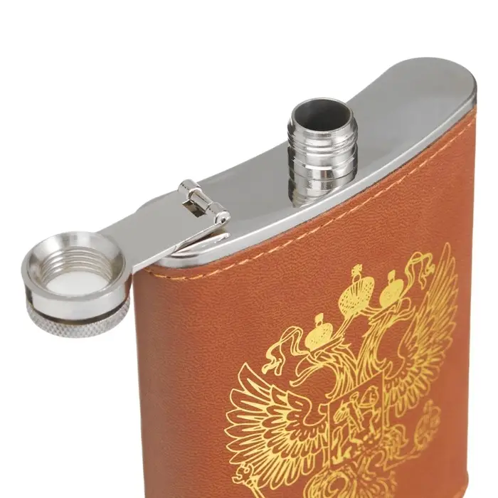 Фляжка &laquo;Герб&raquo;, нержавеющая сталь, 240 мл, 8 oz
