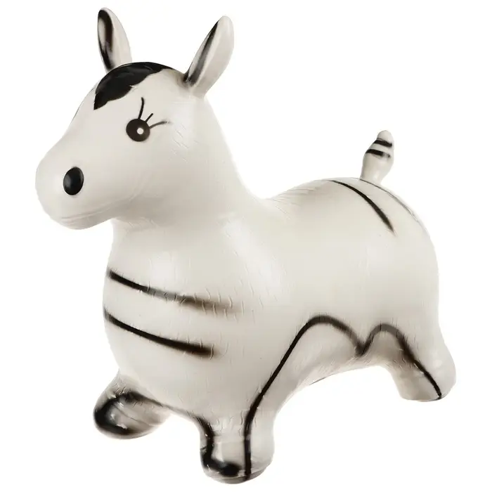 Попрыгун ZABIAKA &laquo;Зебра&raquo;, 55&times;29&times;50 см, белый