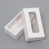Коробка для 2 конфеты, белая, 10.5×5.5×3.5 см