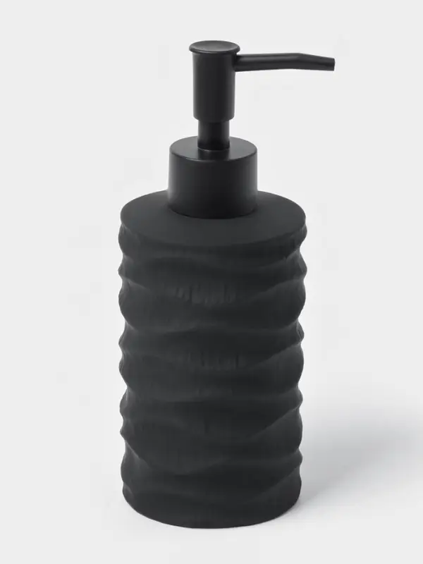 Дозатор для жидкого мыла Дозатор для жидкого мыла "Волны", цвет черный