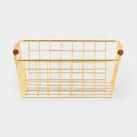 Корзина для хранения "Голден" 24.5*18*10 см, цвет золотой Корзина для хранения "Голден" 24.5*18*10 см, цвет золотой