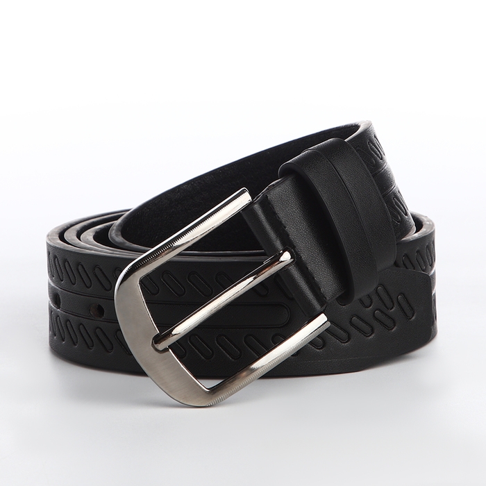 Ремень мужской «Великан», ширина 4 см, винт, пряжка металл, цвет чёрный Ремень мужской «Великан», ширина 4 см, винт, пряжка металл, цвет чёрный