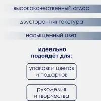 Лента атласная TEIRA, двухсторонняя, 25 мм, 25&plusmn;1 м, бежевая