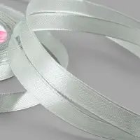 Лента атласная, 10 мм, 23&plusmn;1 м, цвет серебряный №176