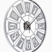 Часы настенные интерьерные &laquo;Гармошка&raquo;, бесшумные, плавный ход, d=40 см, металл, белые