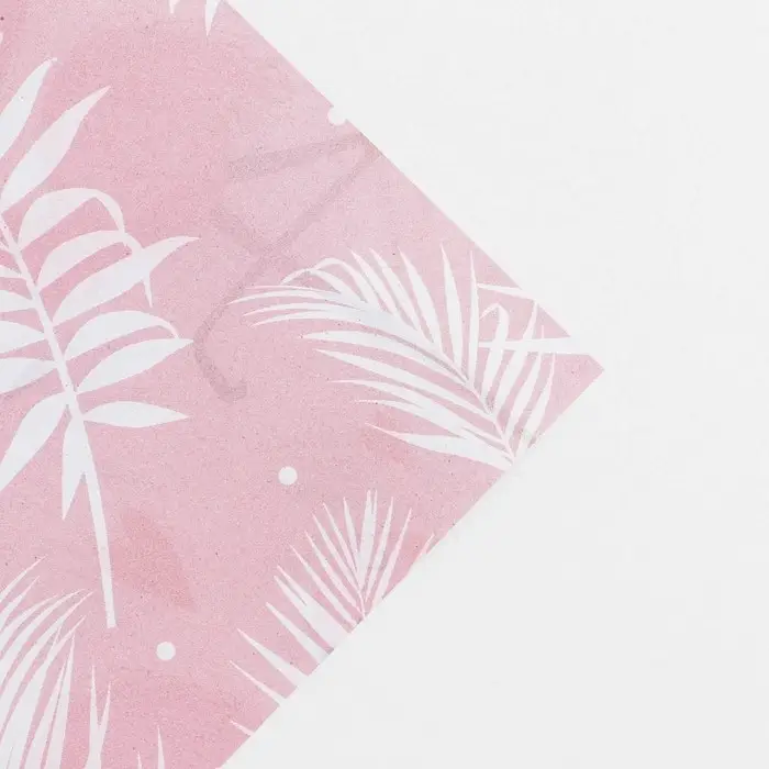 Бумага упаковочная глянцевая двухсторонняя «Фламинго», 70 х 100 см