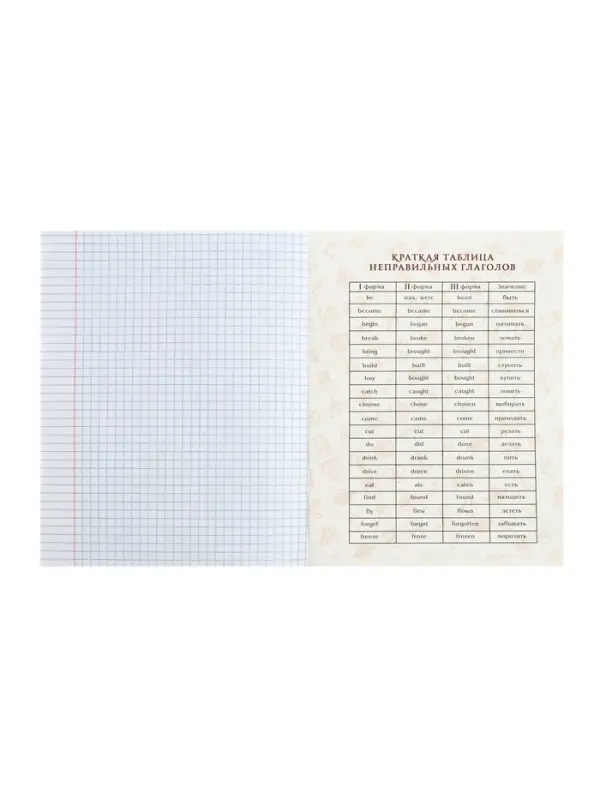 Тетрадь предметная 48 листов в клетку Calligrata, &laquo;Кеды. Английский язык&raquo;, картонная обложка