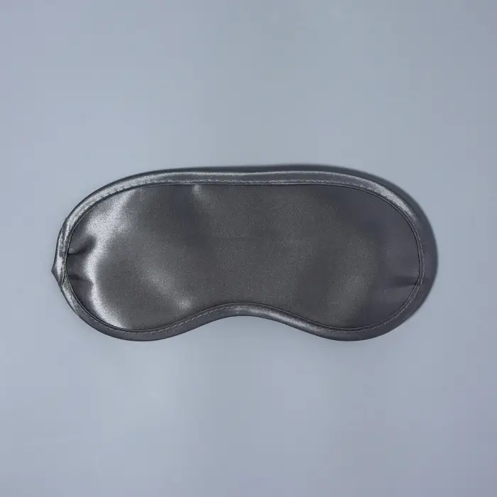 Маска для сна, сатиновая, резинка одинарная, 19×8.5 см, серая Маска для сна, сатиновая, резинка одинарная, 19×8.5 см, серая