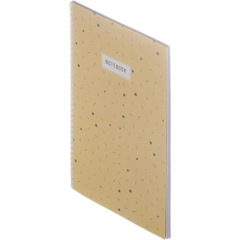 Бизнес-тетрадь Flakes yellow обложка УФ лак, спираль, А4, 48л, клетка