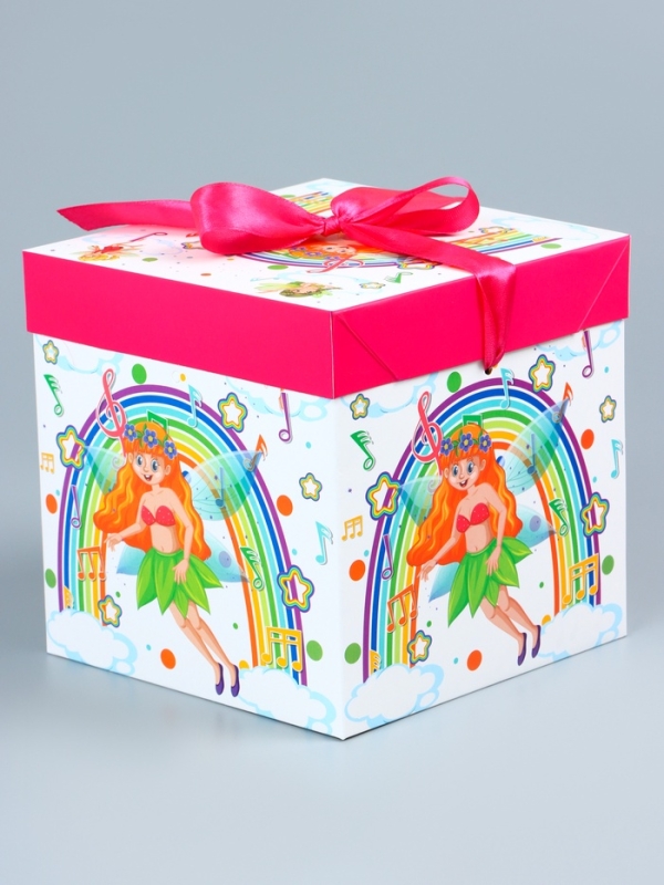 Коробка подарочная самосборная «Детская» Фея 15×15×15 см Коробка подарочная самосборная «Детская» Фея 15×15×15 см
