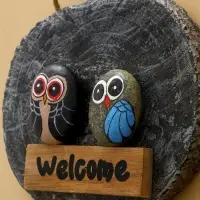 Панно WELCOME, 18×5×18 см, дерево, бежевое