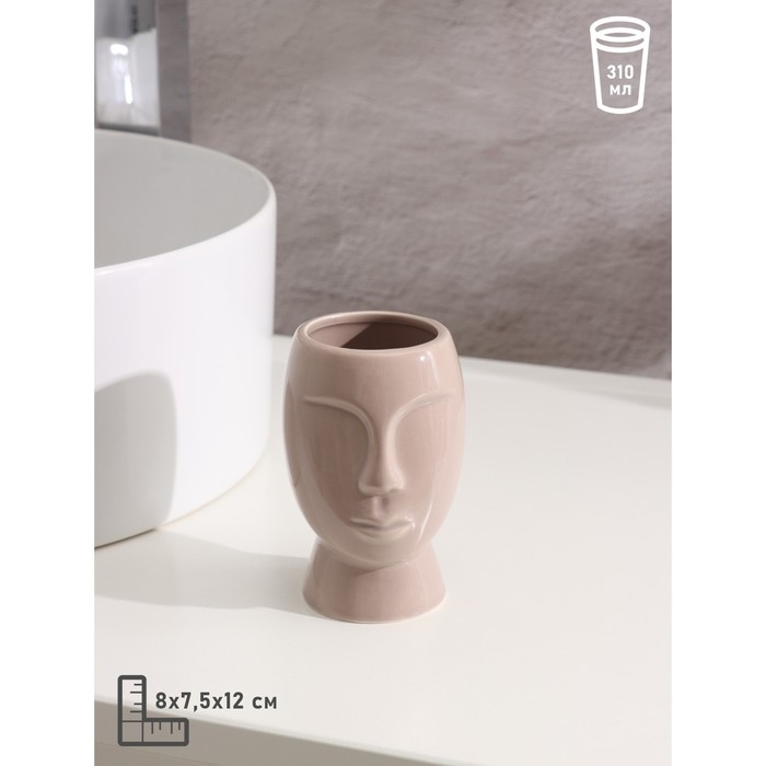 Набор аксессуаров для ванной комнаты Доляна «Вуду», 3 предмета (мыльница, дозатор для мыла, стакан), цвет молочный Набор аксессуаров для ванной комнаты Доляна «Вуду», 3 предмета (мыльница, дозатор для мыла, стакан), цвет молочный