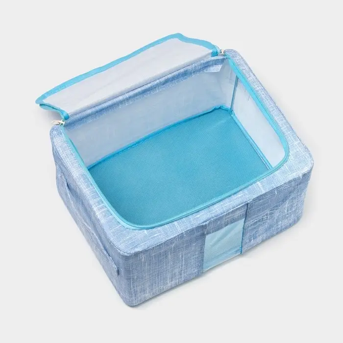 Кофр для хранения вещей Доляна &laquo;Ронда&raquo;, 30.5&times;24&times;16.5 см, голубой