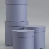 Набор шляпных коробок  4 в 1 "Графит" 18 &times; 18 ‒14 &times; 14 см