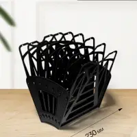 Лоток для бумаг &laquo;Стамм: Веер 3&raquo;, А4, веерный, 6 отделений, чёрный