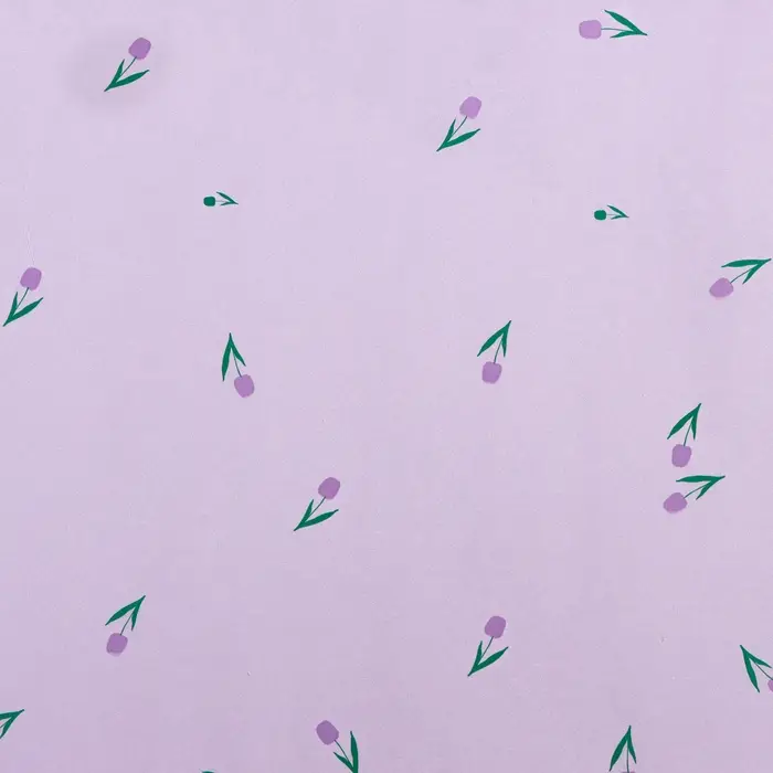 Бумага упаковочная тишью, «Цветы», сиреневый, 50 см × 70 см 17 грамм