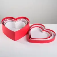 Набор коробок 3 в 1, упаковка подарочная, &laquo;Любовь повсюду&raquo;, 16&times;14&times;6 см‒22&times;20&times;9 см