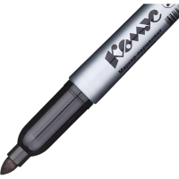 Маркер перманентный КОМУС PY2304 черный 1-4мм круглый наконечник