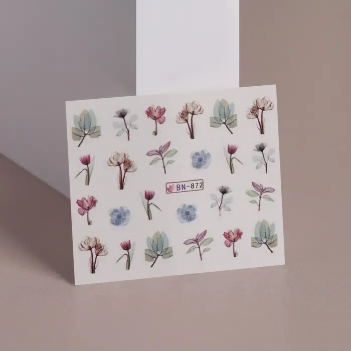 Слайдеры для ногтей «Цветочные мечты», разноцветные